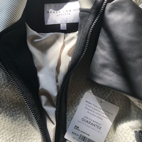 Derek Lam 10C Athleta collab.Sherpa fleece jacket. - Picture 6 of 7